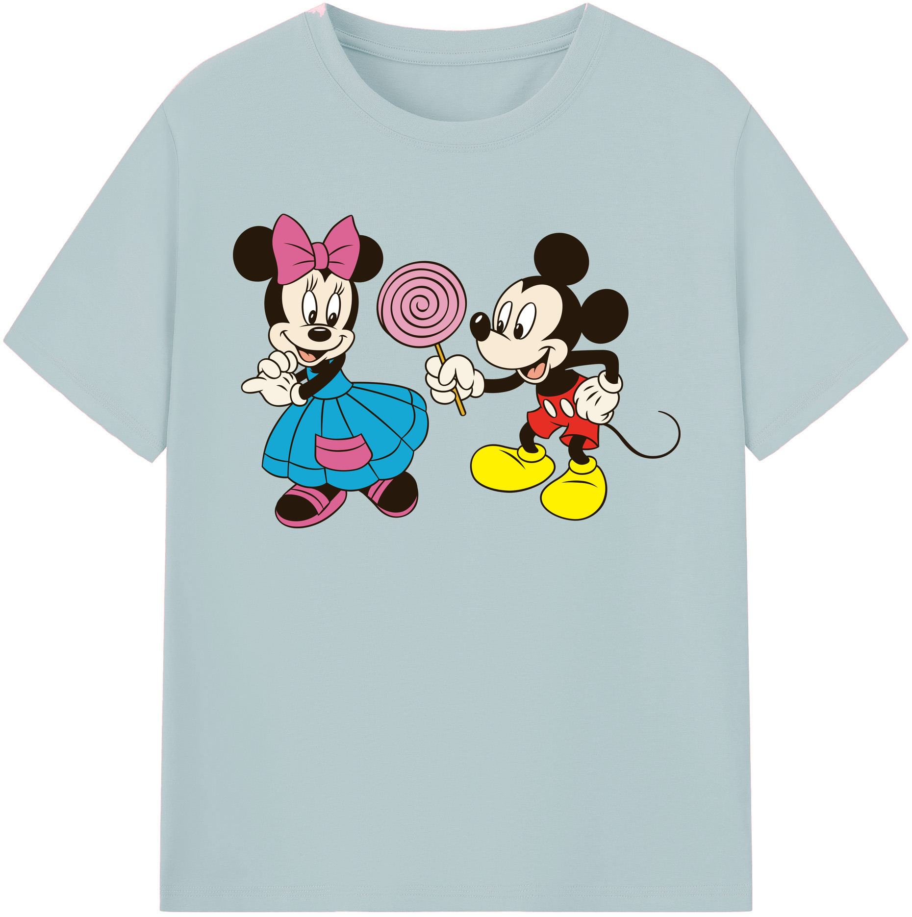 （画像用） ミッキーマウス Mickey Mouse 綿100％半袖Tシャツ（フロントプリント）